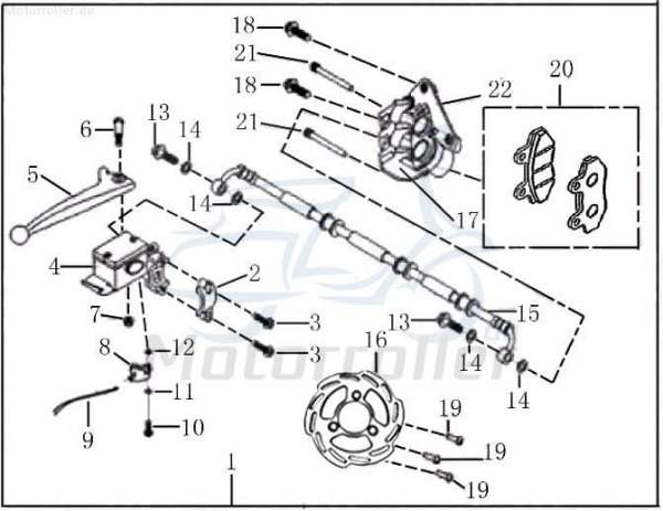 Bremsschlauch Jonway Galactica 2.0 RC 50 Roller 2090804-4 Motorroller.de Hydraulikschlauch Hydraulik-Schlauch Hochdruckleitung Hydraulikleitung Mokick