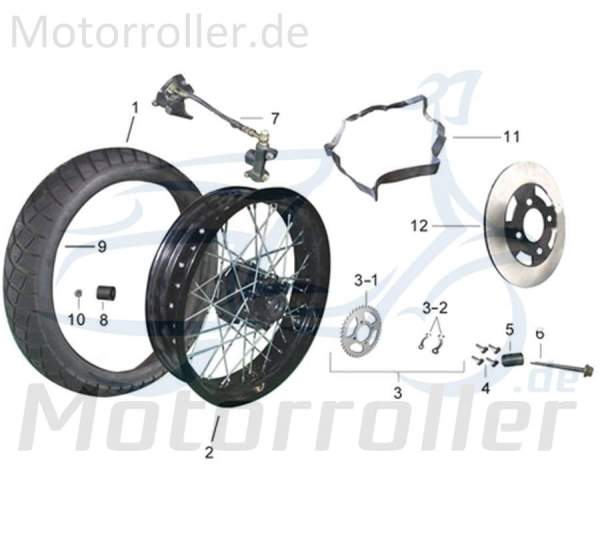 Kreidler DICE SM 125i Pro Reifen 130/70-17 91581 Motorroller.de Mantel Rex Supermoto 125 DD Moped Ersatzteil