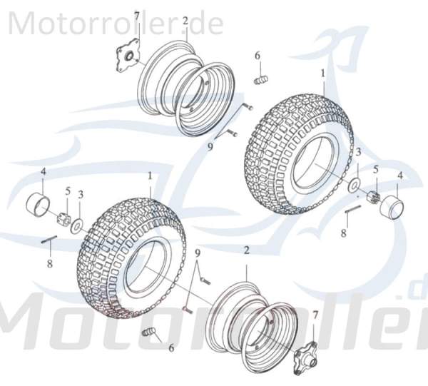 Tire Quad 20x7-8 Duro 42711-146-000 Adly Motorroller.de