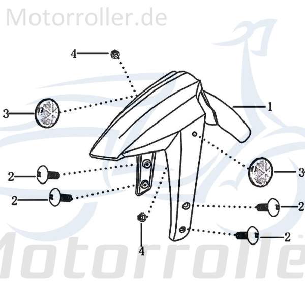 Radabdeckung vorn blau Kotflügel 1020805(blue)