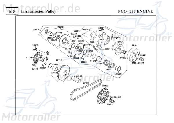 PGO Bugrider 250 Keilriemen V-Belt 250ccm 4Takt PGO-10386 Motorroller.de Antriebsriemen Treibriemen Keil-Riemen Variomatik-Riemen Vario-Riemen Buggy
