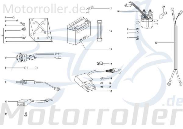 Schraube Kreidler STAR Deluxe 4S 125 Maschinenschraube 720613 Motorroller.de Bundschraube Flanschschraube Flansch-Schraube Maschinen-Schraube Scooter