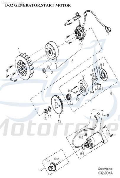AEON freewheel 125 / starter freewheel 28410-119-001