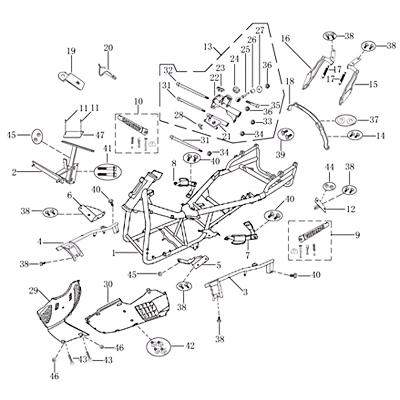 Jonway Insignio 250 DD Motoraufhängung 250ccm 4Takt 2030503-2 Motorroller.de oben Motorachse Halterung Motor-Halter MotorHalter 250ccm-4Takt Scooter