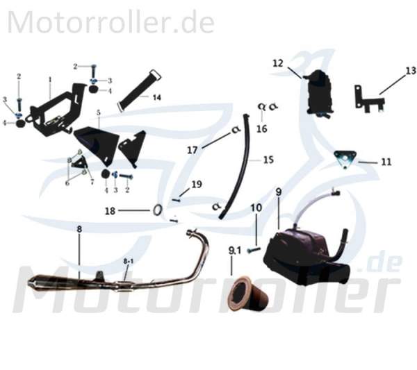 Kreidler DICE CR 125i Belüftungsfilter 781306 Motorroller.de Moped Ersatzteil Service Inpektion Direktimport