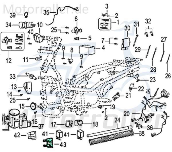 Jonway Insignio 250 DD Kabelbaum 250ccm 4Takt 92050N120002 Motorroller.de Kabelsatz Stromverteiler Strom-Verteiler Kabel-Set Kabelbündel Kabel-Baum